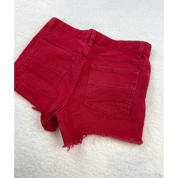 TONY HAWK • Red Denim Jean High-Waisted Shorts - Picture 8 of 9